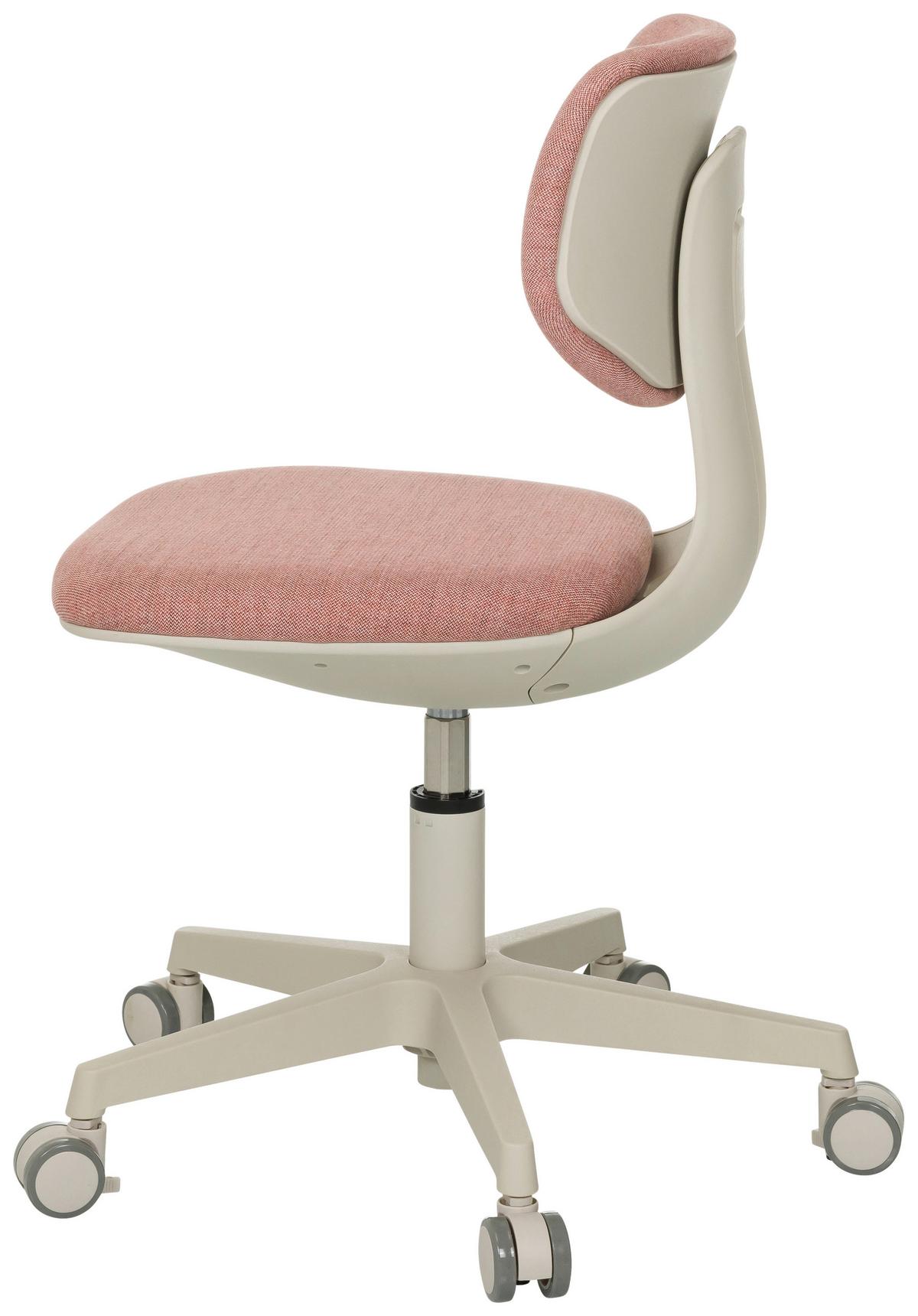 Jugenddrehstuhl Kiddy Classic Rosa B: 52 cm - Creme/Rosa, MODERN, Kunststoff/Textil (52/70 - 79/52cm) - MID.YOU