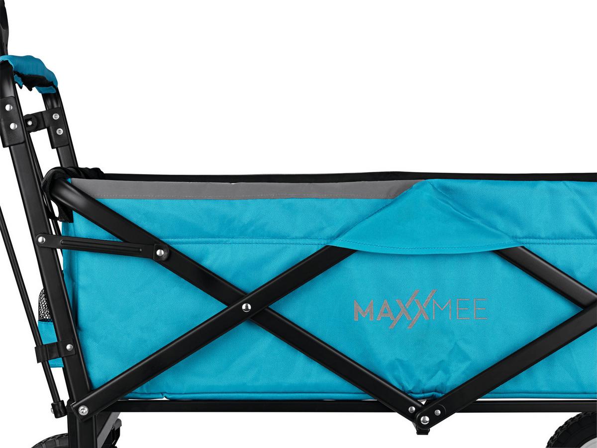 Bollerwagen Maxxmee Blau Max. 80 Kg Mit Sonnendach, Faltbar - Blau, Basics, Kunststoff/Textil (108/52/100cm)