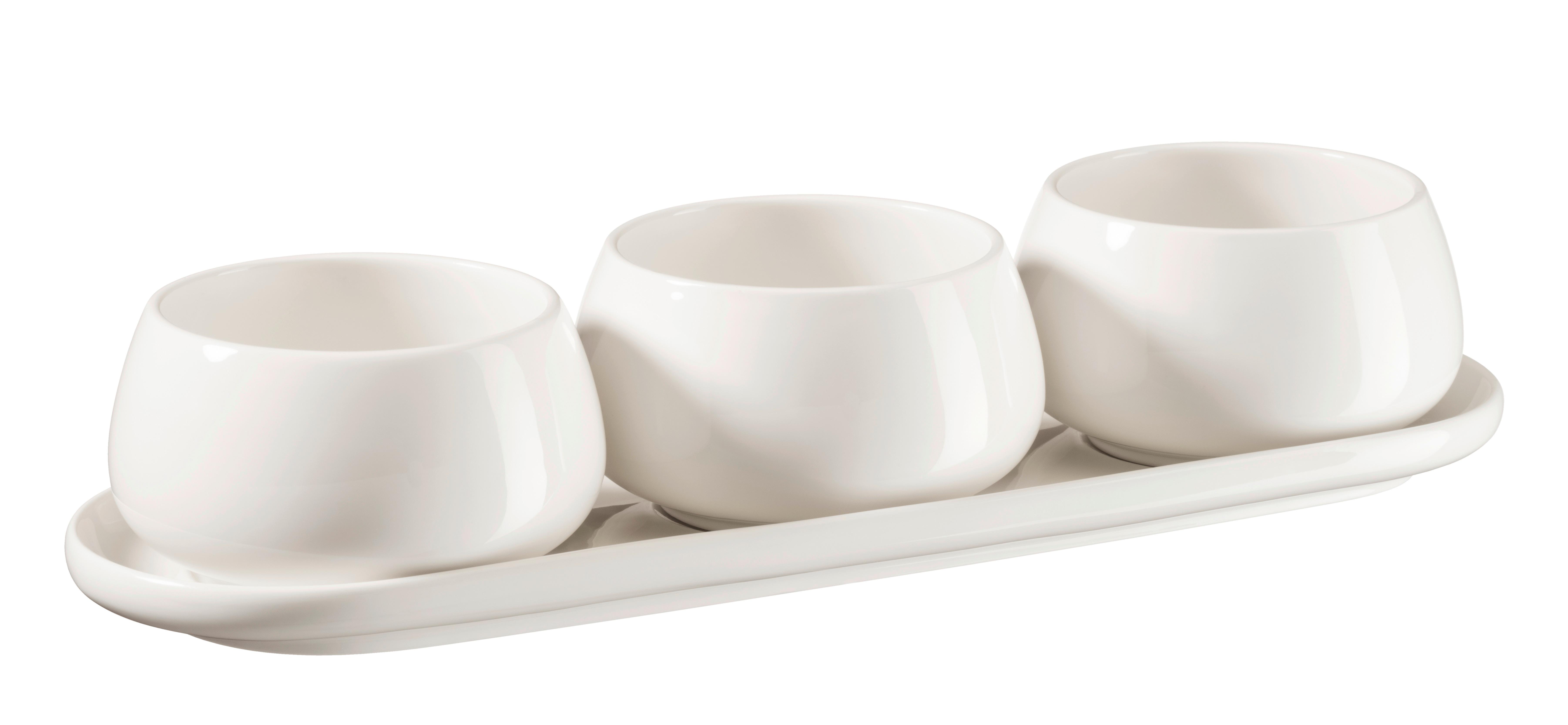 Snackschalenset Taya 4-teilig Porzellan, Weiß, - Weiß, Basics, Keramik - Mäser