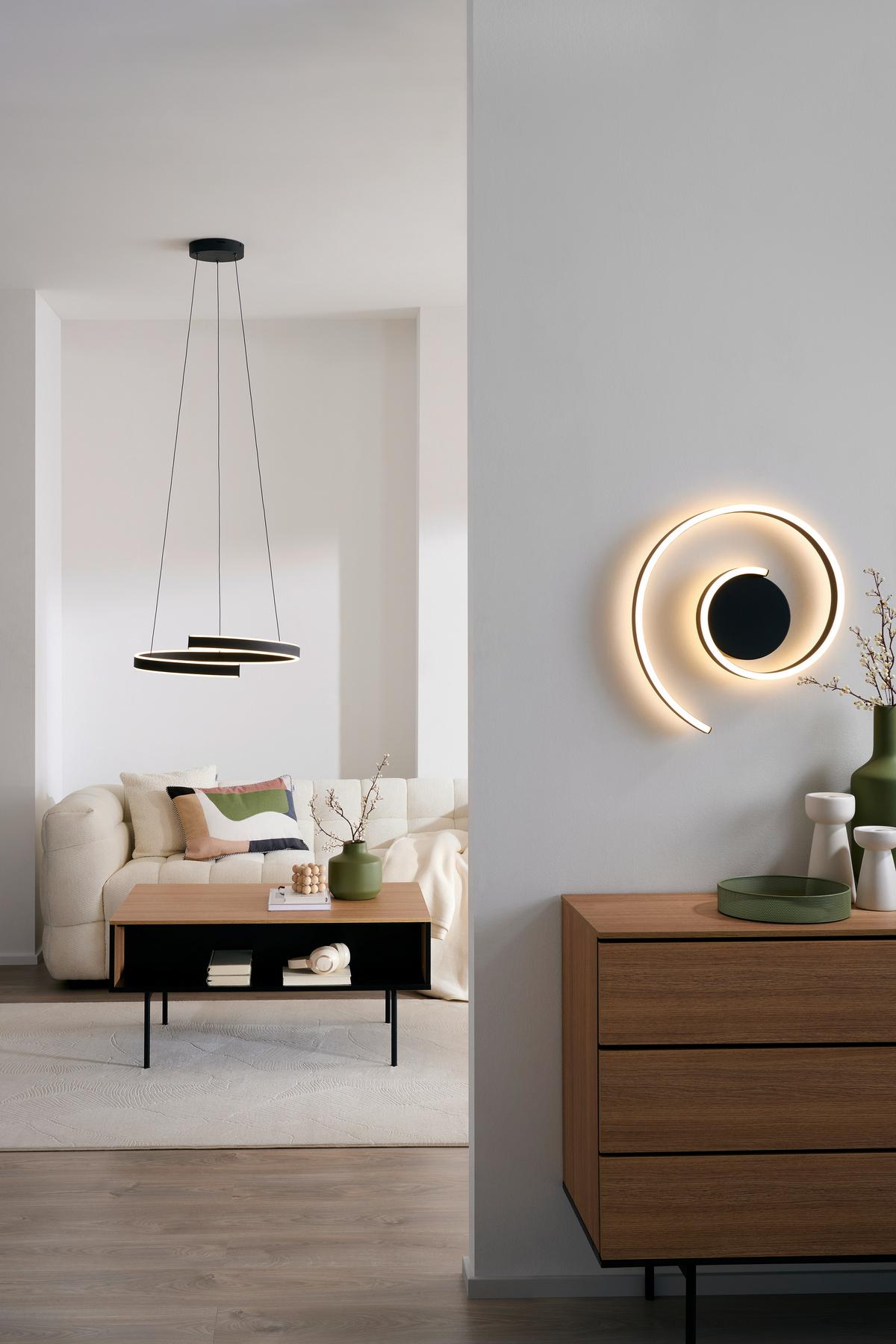 ZÁVESNÉ LED SVIETIDLO ANDABAIA-Z - čierna/biela, Design, kov/plast (60/154cm) - Eglo