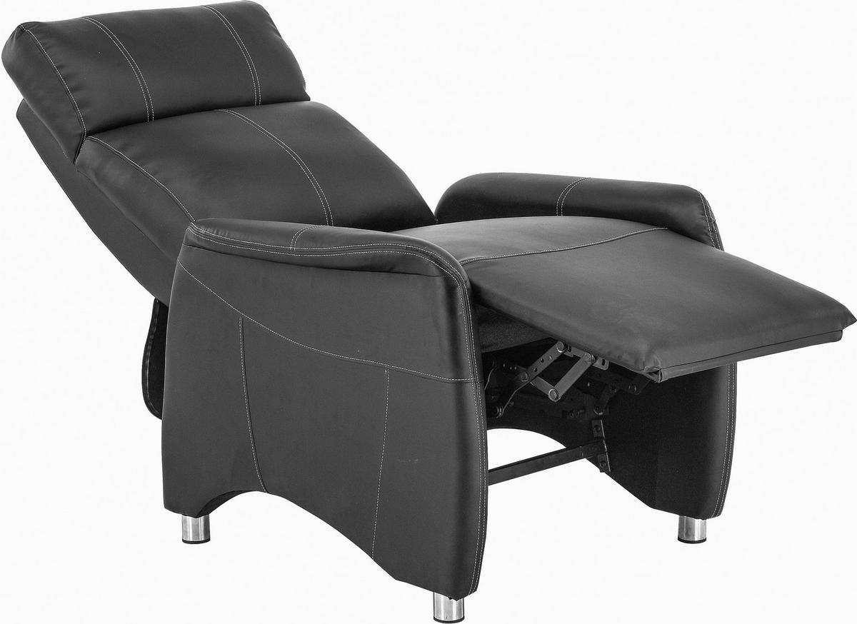 Tv-fotel Spirit - fekete, Modern, textil/fa (78/113,5/90cm) - Luca Bessoni