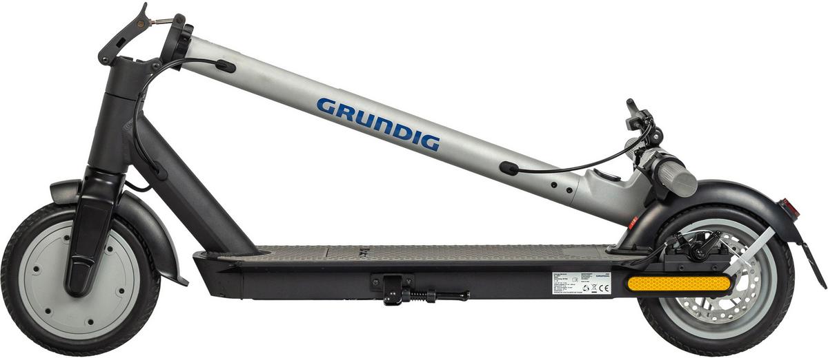 E-scooter Klappbar Inkl. Digitaler Tachoanzeige - Schwarz/Grau, Basics, Kunststoff/Metall (116/43/114,5cm) - Grundig