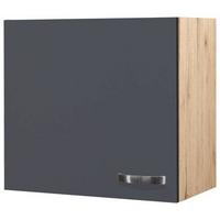 Horná kuchynská skrinka SHADOW 60cm - dub San Remo/farba ušľachtilej ocele, Modern, kov/kompozitné drevo (60/54/32cm)