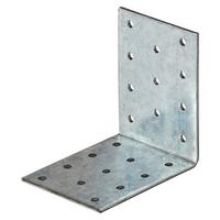Winkelverbinder BxL: 60x80 mm Alufarben, aus Stahl Verzinkt - Alufarben, KONVENTIONELL, Metall (6/8cm)