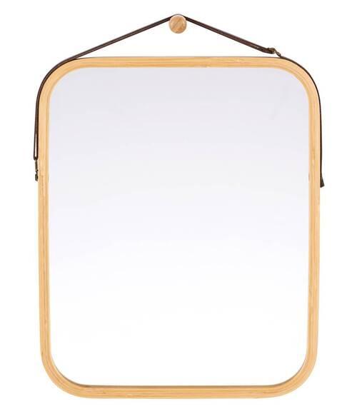 Badspiegel Naturfarben BxH: 41x33 cm - Naturfarben, Design, Glas/Naturmaterialien (41/33/1,5cm) - Livetastic