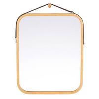 Badspiegel Naturfarben BxH: 41x33 cm - Naturfarben, Design, Glas/Naturmaterialien (41/33/1,5cm) - Livetastic