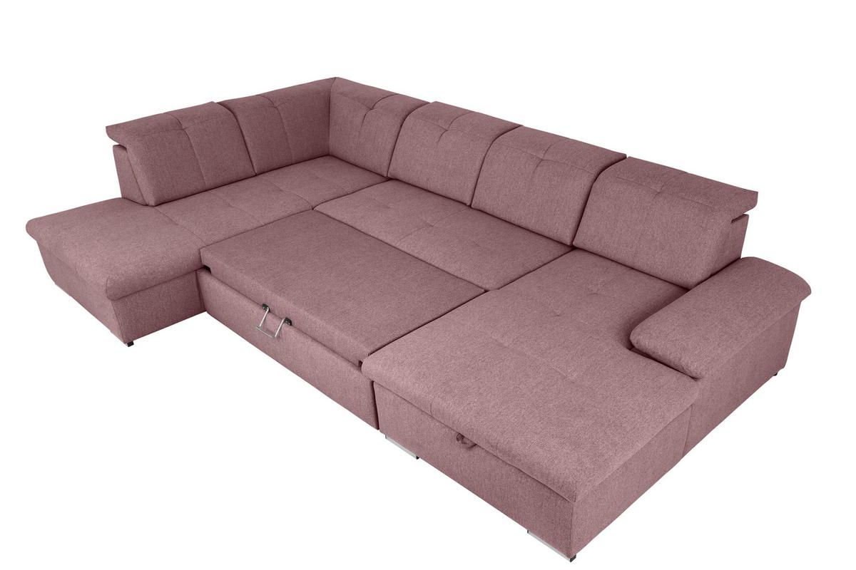 Wohnlandschaft Ramzes Beere U: 215x328x173 cm - Beere/Grau, Design, Textil (215/328/173cm) - MID.YOU