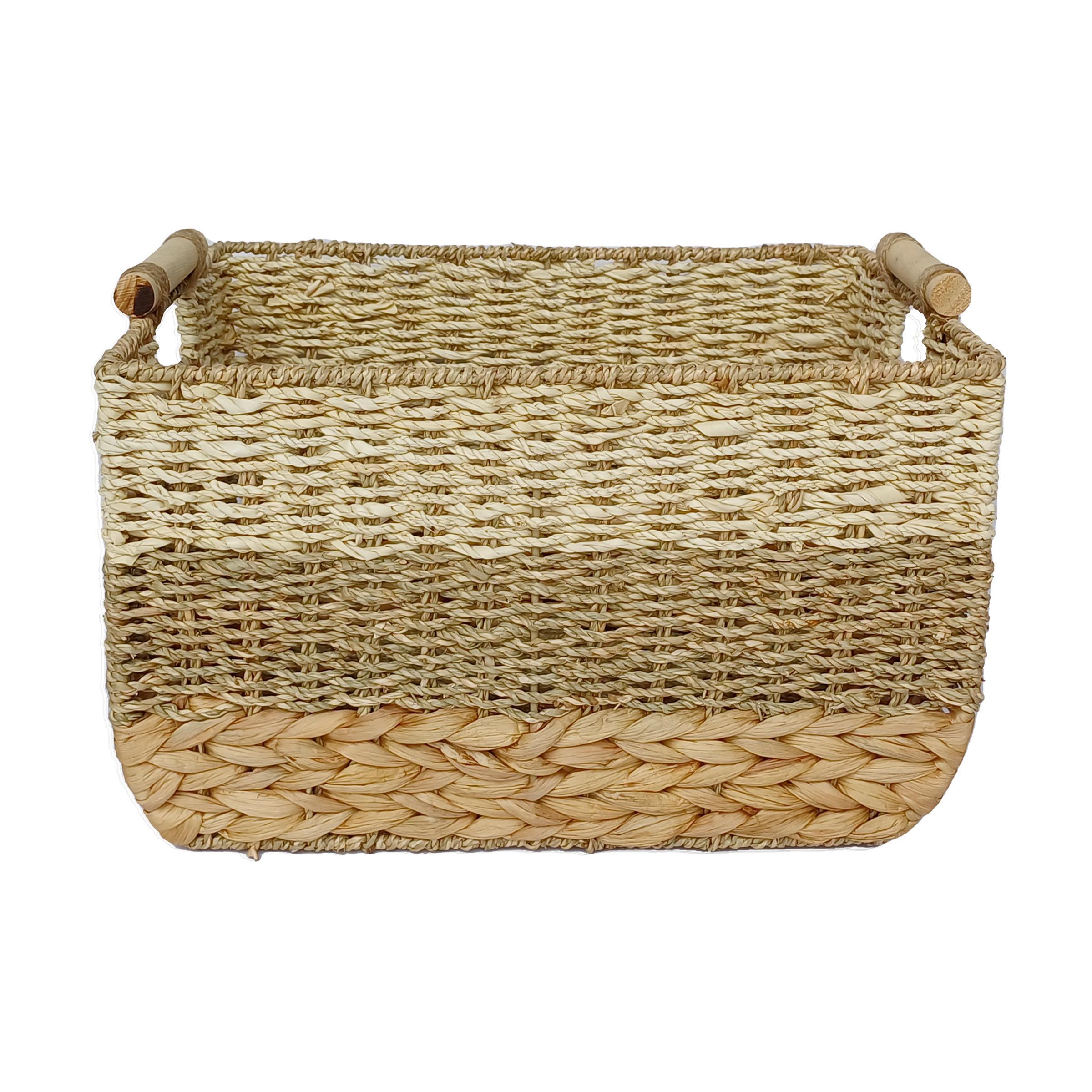 Tárolókosár Lilly - natúr színű, Konventionell, természetes anyagok/fa (40/30/27.5cm) - Ondega