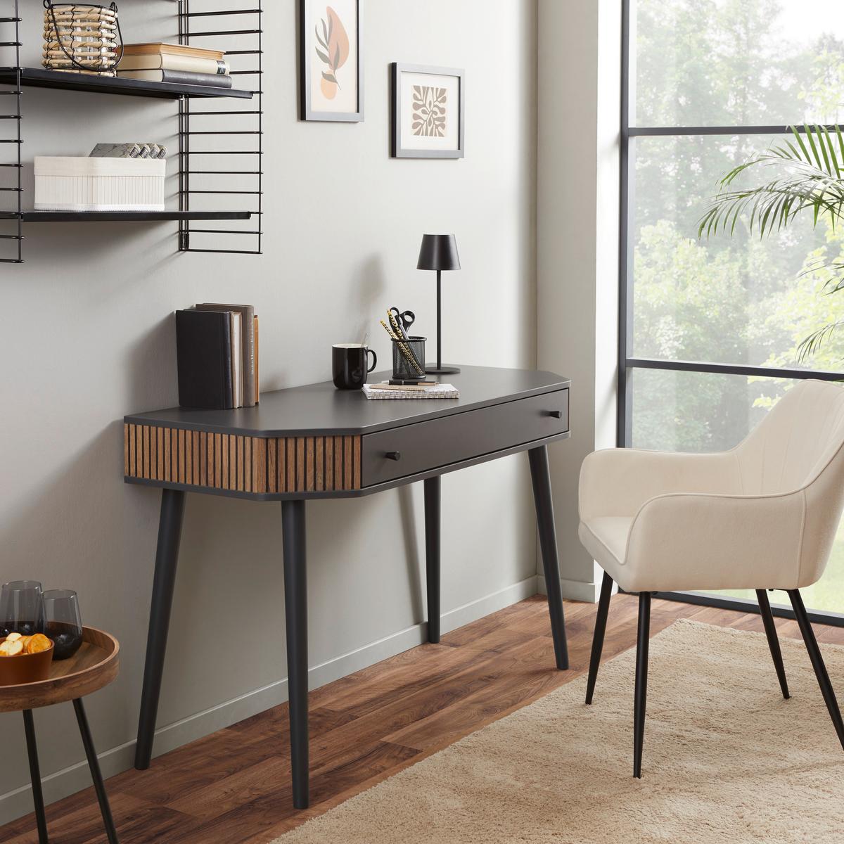 Schreibtisch B 120cm H 76,4cm Primo Snrb01 Anthrazit - MODERN, Holz/Holzwerkstoff (120/76,4/50cm)