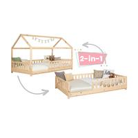 Hausbett 100/200 Cm In Naurfarben - Naturfarben, MODERN, Holz (100/200cm) - MID.YOU