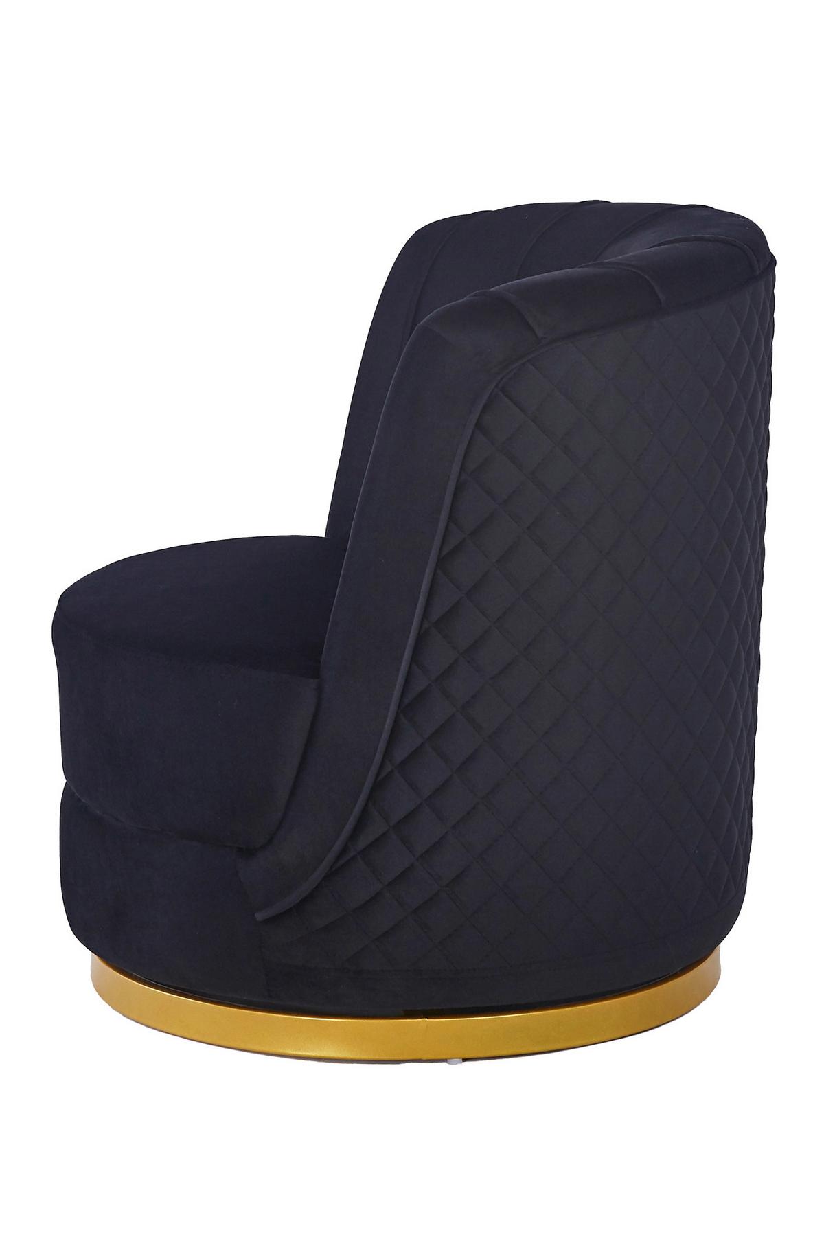 Sessel Schwarz B: 68 Cm - Goldfarben/Schwarz, MODERN, Textil (68/77/57cm) - Livetastic