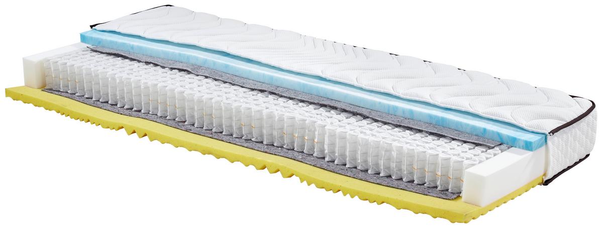 Taschenfederkernmatratze Edition 90x200 H2/H3 H: 23 cm - Weiß, Textil (90/200cm) - Ele