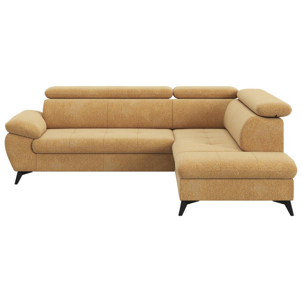 Ecksofa mit Bettfunktion Hudson, Chenille Orange