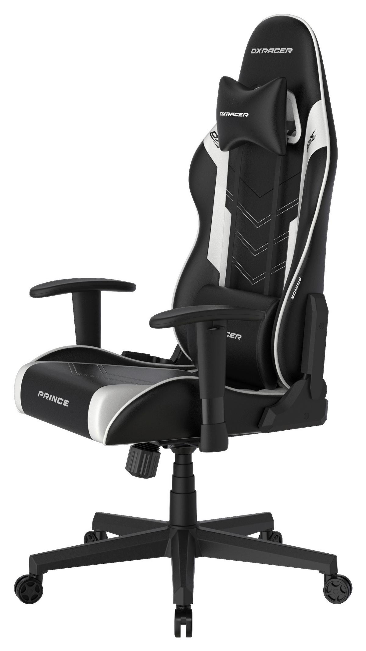 Gamingstuhl DX Racer Prince L - Schwarz/Weiß, MODERN, Kunststoff/Textil (67/126/67cm) - Dxracer