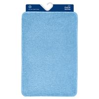 Badteppich Set Noble 85x55 cm Blau Waschbar/Rutschhemmend - Blau, KONVENTIONELL, Textil (55x85/50x50cm) - Kleine Wolke