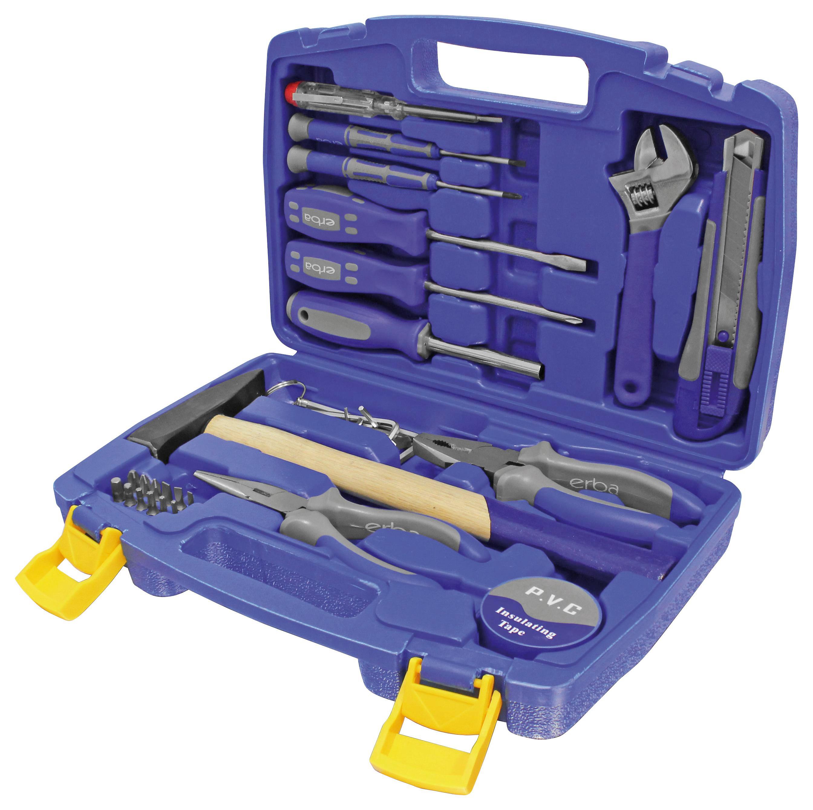 Werkzeugset 3648, 31-teilig - Blau, MODERN, Kunststoff/Metall (31/7/21cm) - Erba