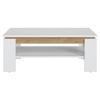 Couchtisch Calabria Weiß/Eiche Dekor B: 110 cm - Eichefarben/Weiß, Trend, Holzwerkstoff (110/43/67cm)