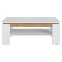 Dohányzóasztal Calabria - tölgyfa/fehér, Trend, faalapú anyag (110/43/67cm)