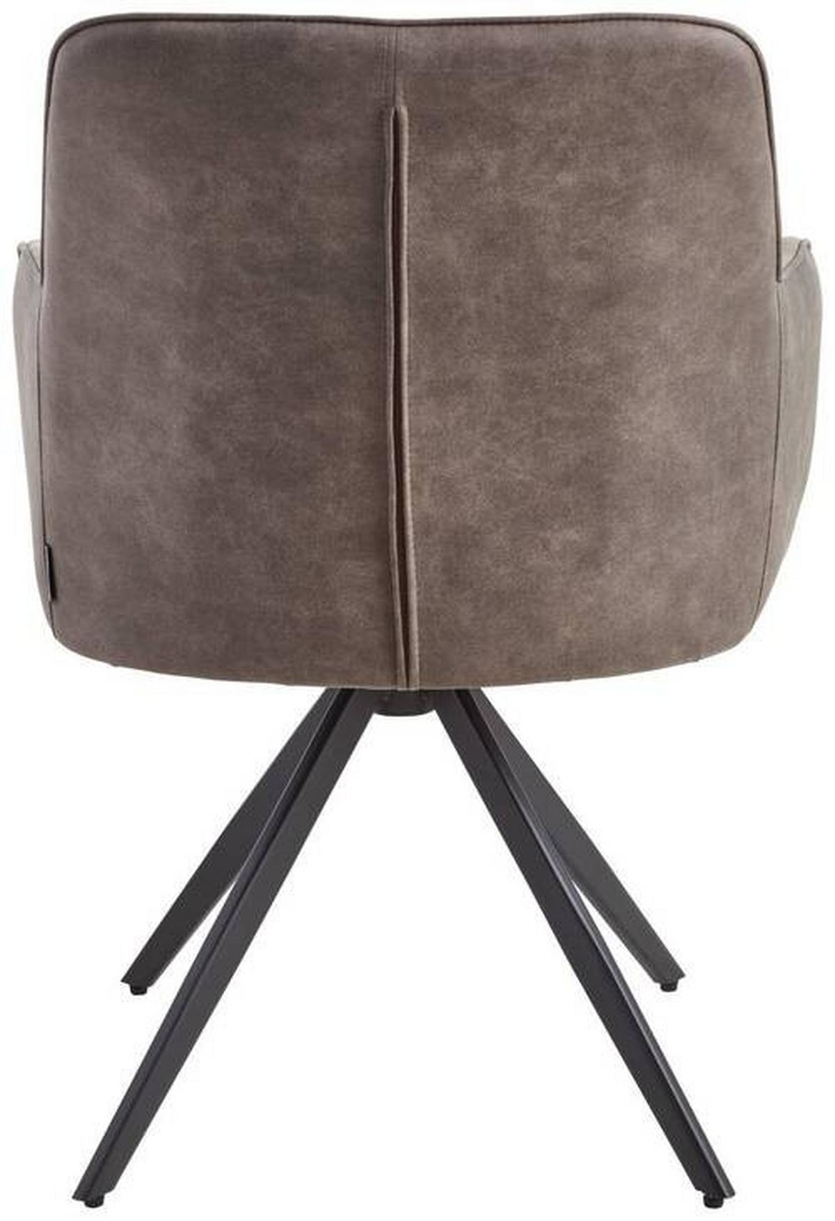 Armlehnstuhl Zwei Braun B: 62 cm - Hellbraun/Schwarz, MODERN, Holz/Textil (62/83/62cm) - Livetastic