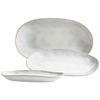 Servierplatte Aus Steinzug Frozen 3-Tlg. Weiß - Weiß, Basics, Keramik (39/24,5/10cm) - Mäser