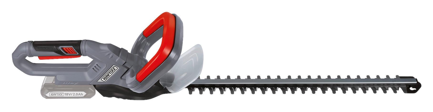 Heckenschere Kx-Ahs drehbarer Handgriff, Akku - Dunkelgrau/Schwarz, Basics, Kunststoff (97,4/18,6/12,1cm)