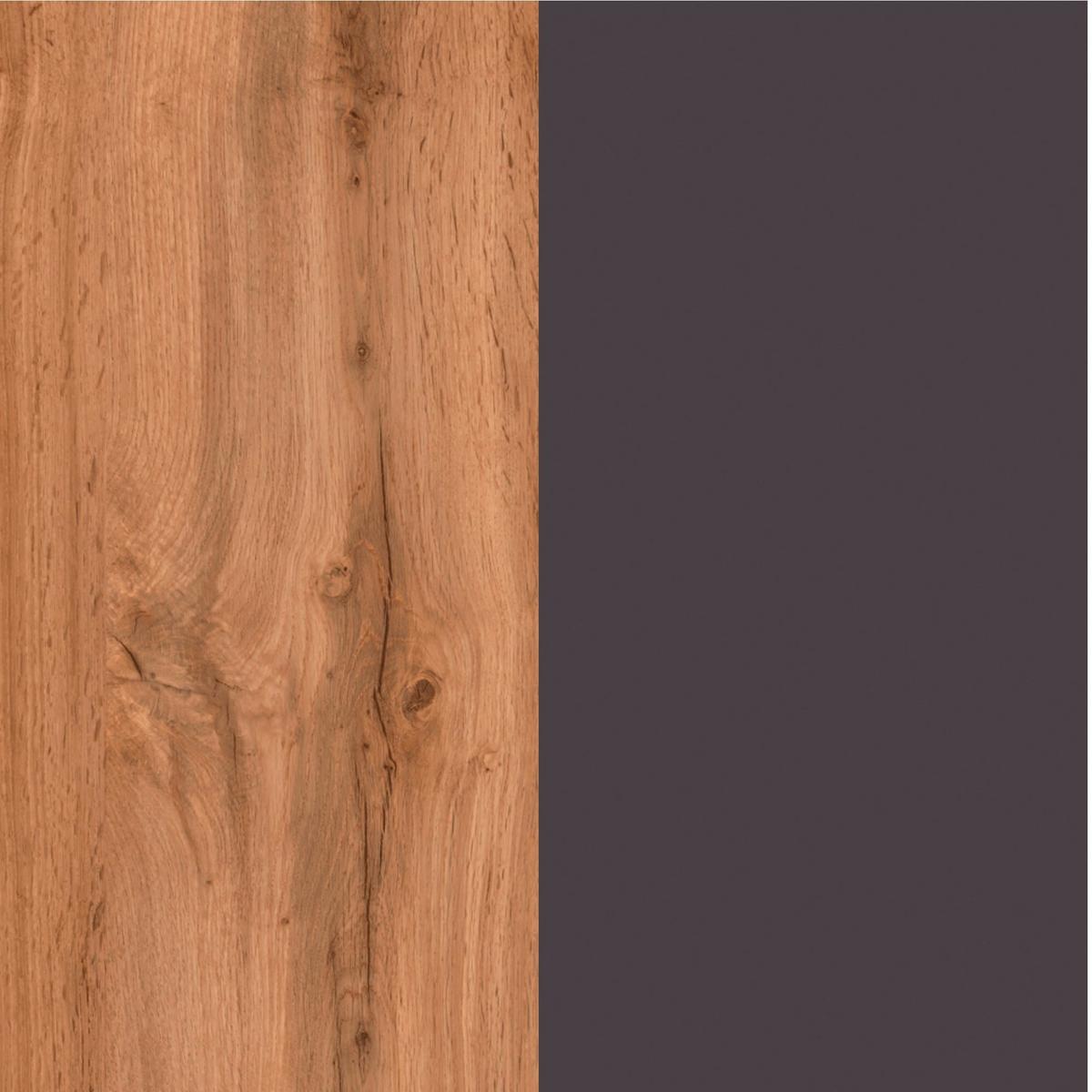 Eckküche Turin ohne Geräte 240x240 cm Graphit/Eiche Dekor - Eiche Wotan, Design, Holzwerkstoff (240/240cm) - Held