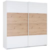 Schwebetürenschrank B: 225 cm Feldkirch Weiß / Eiche Dekor - Weiß/Eiche Artisan, MODERN, Holzwerkstoff (225/229/62cm) - Luca Bessoni