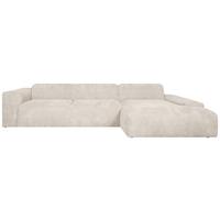 ECKSOFA Hannah Creme 343x170 cm - Creme/Schwarz, Design, Textil (343/170cm) - MID.YOU