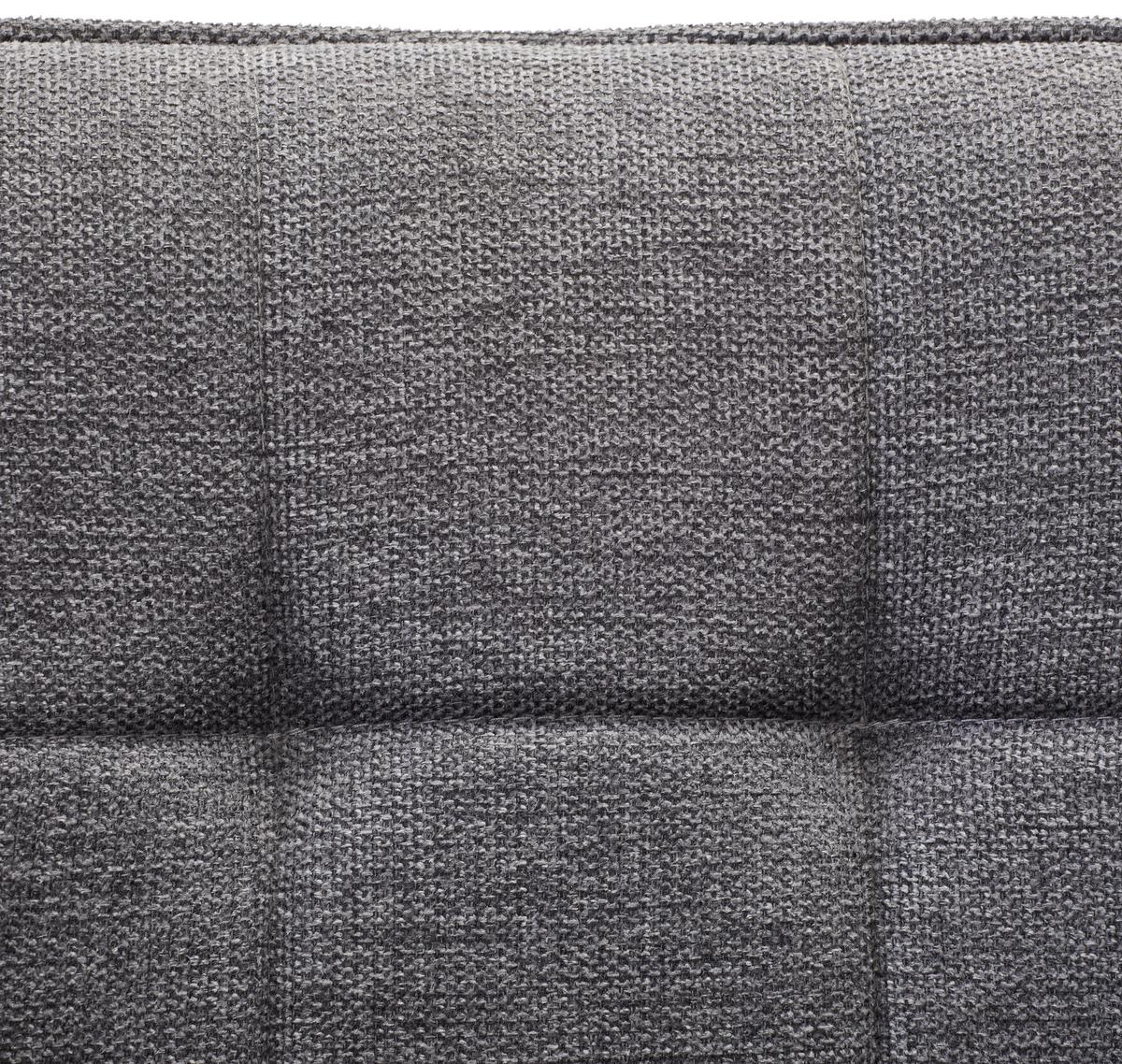 Barhocker Luigi Grau höhenverstellbar, B: 54,5 cm - Schwarz/Grau, MODERN, Textil/Metall (54,5/111,5/51,5cm) - Livetastic