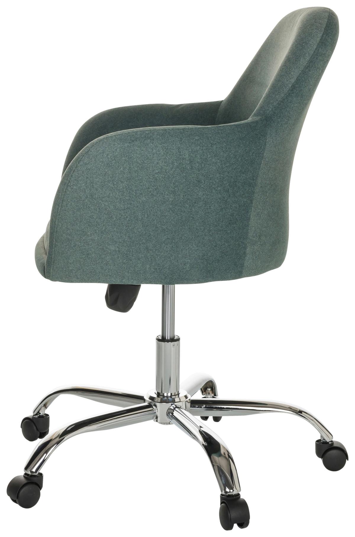 Drehstuhl Solao 300 - Chromfarben/Grün, Basics, Kunststoff/Textil (68/85-94/68cm) - MID.YOU