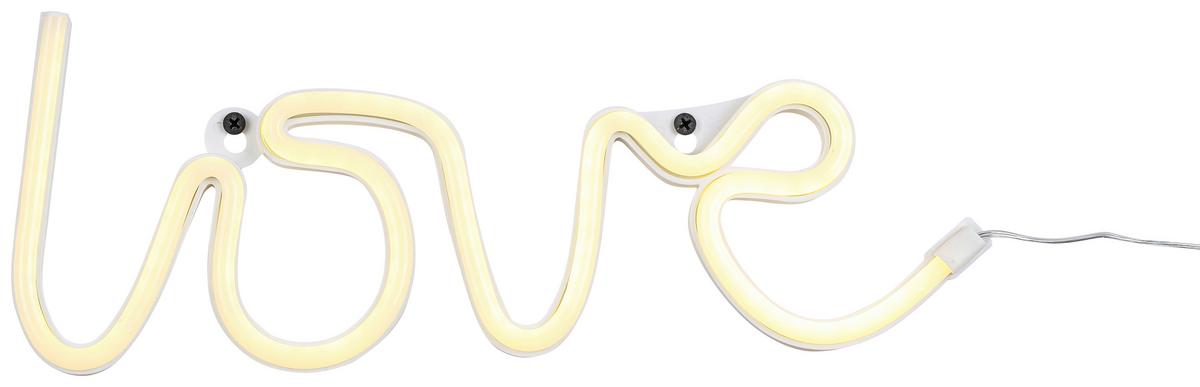 DEKORAČNÍ LED SVÍTIDLO LIEBES - bílá, Konvenční, plast (35/12,7/1,7cm) - Mömax