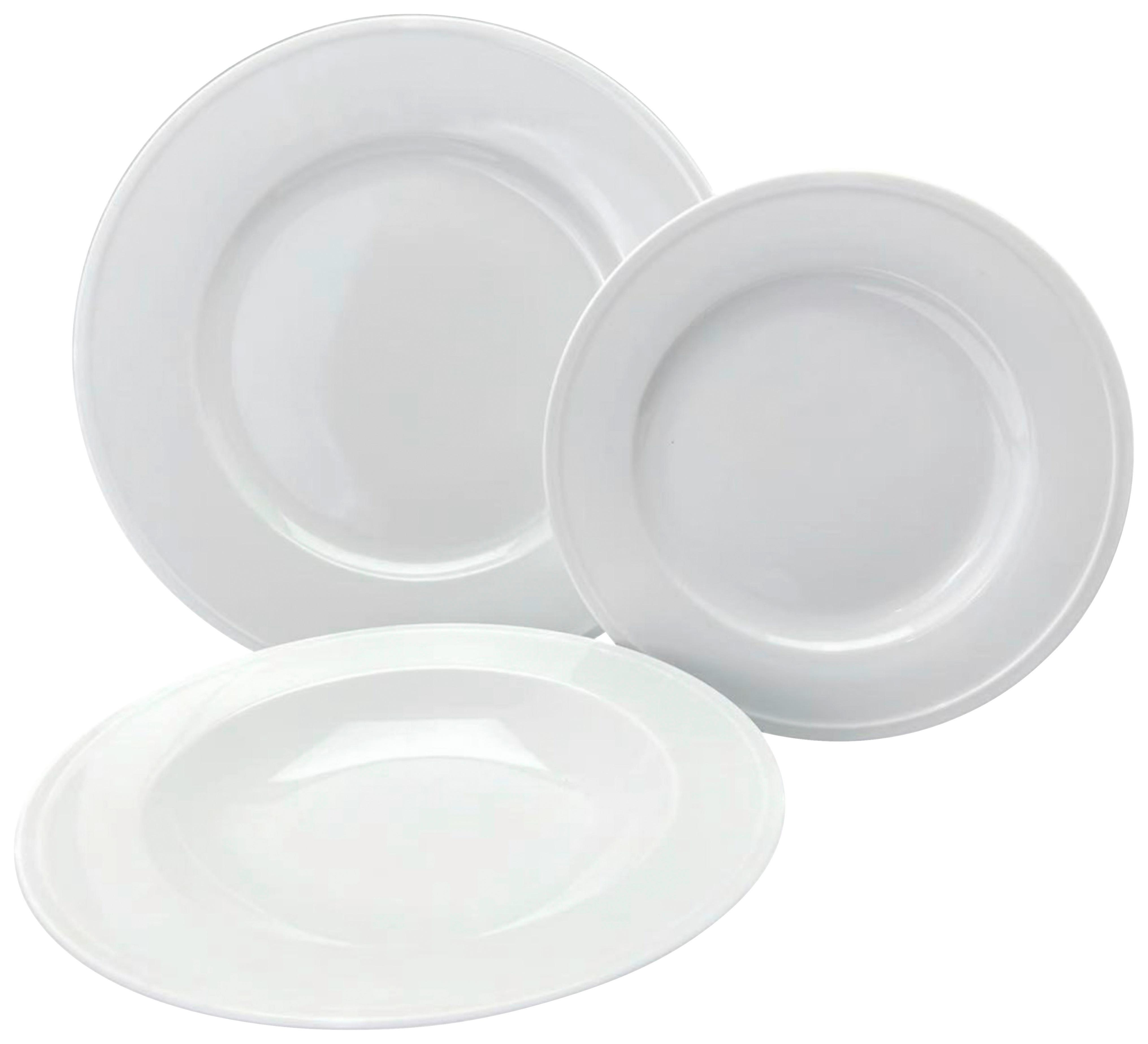 Jedálenský servis ARLONA, 18-dielny - biela, Konventionell, keramika - Mäser