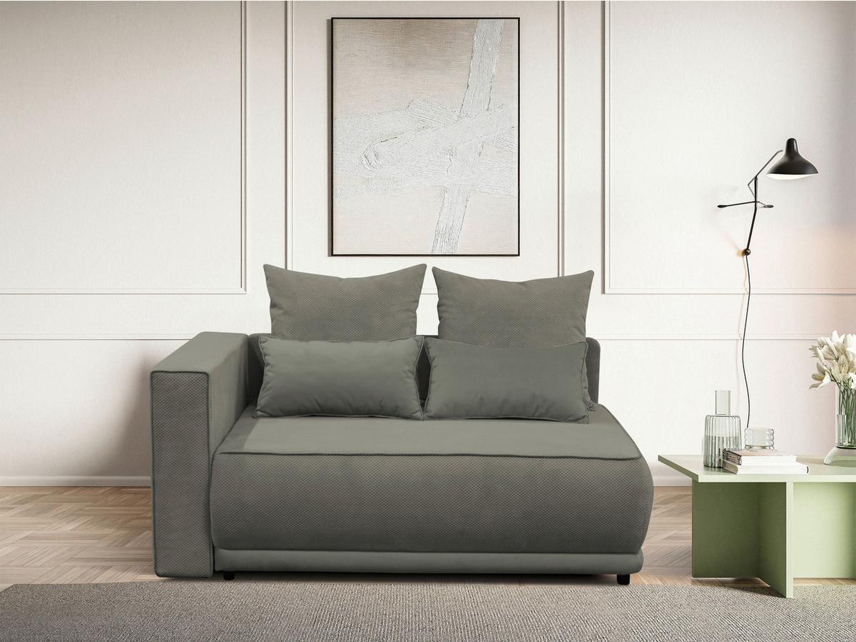 Récamiere Iga Li Dunkelgrau B: 168 Cm - Dunkelgrau/Schwarz, Design, Textil (168/73/99cm) - MID.YOU