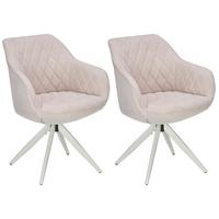 Armlehnstuhl Adriano Beige Gepolstert - Beige, MODERN, Textil/Metall (59/84/59cm) - Livetastic