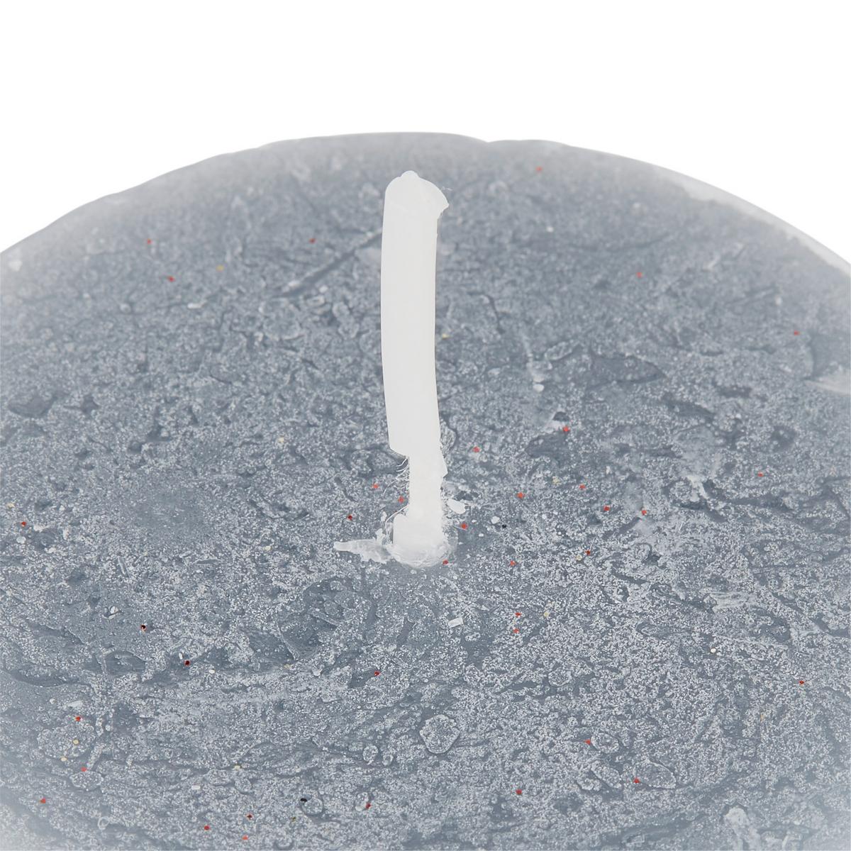 Stumpenkerze Saphira Dunkelgrau Dxh: 6,8x9 Cm - Dunkelgrau, Basics (6,8/9cm) - Ondega