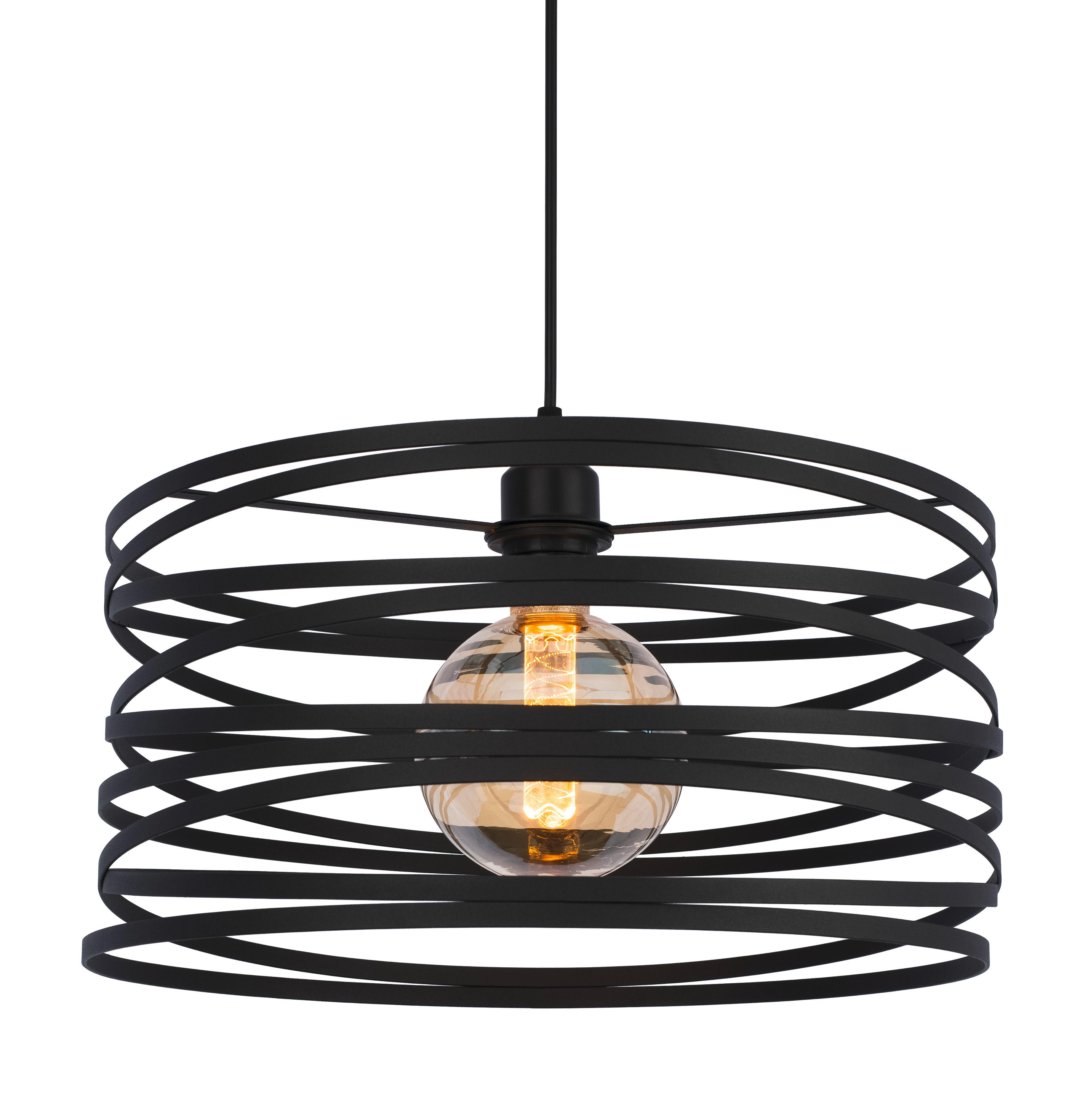 Závesné svietidlo Esila, bez 1x E27 max. 40W - čierna, Modern, kov/plast (40/120cm) - Mömax