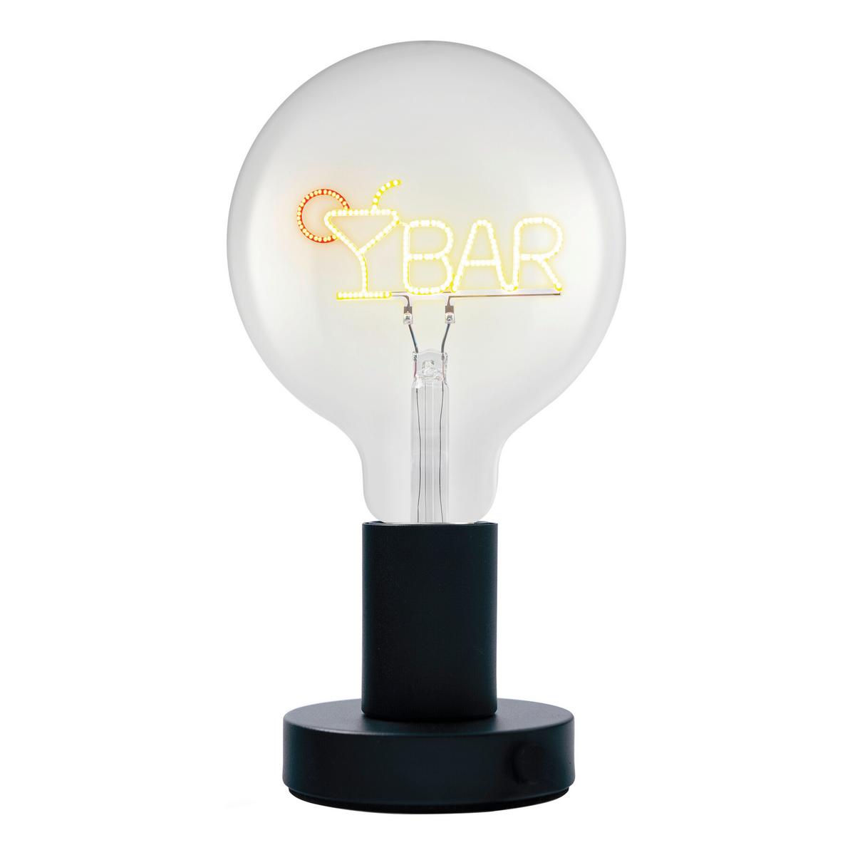 Tischleuchte, E27, 1,8w 1906 Letter Tbl Bar 1.2w E27 - Schwarz, Basics, Metall (12,5/23,1cm) - Ledvance