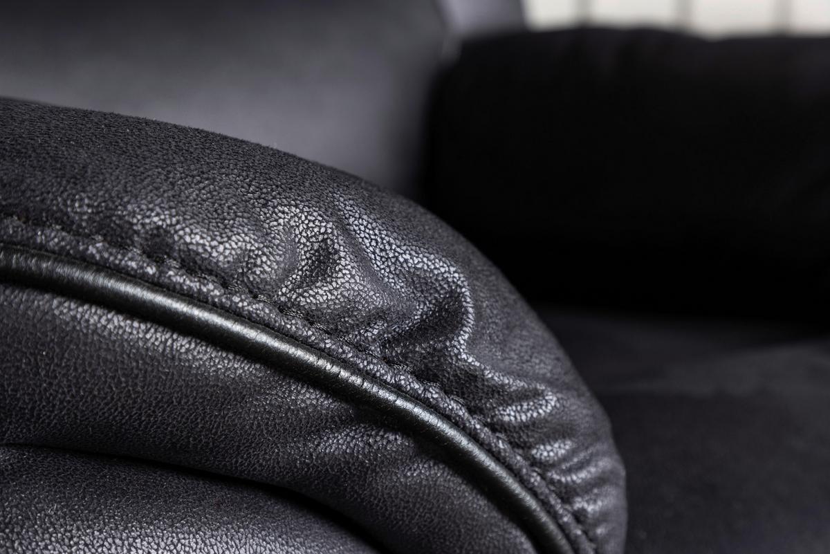 Fernsehsessel Saranda - Schwarz, Design, Kunststoff/Textil (104/103/99cm) - Livetastic