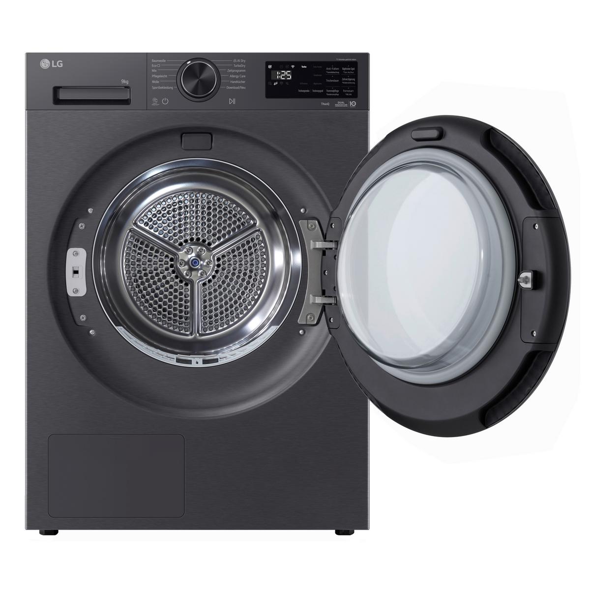 Wärmepumpentrockner Füllmenge ca. 9 Kg - Schwarz, Basics, Metall (60/85/66cm) - LG