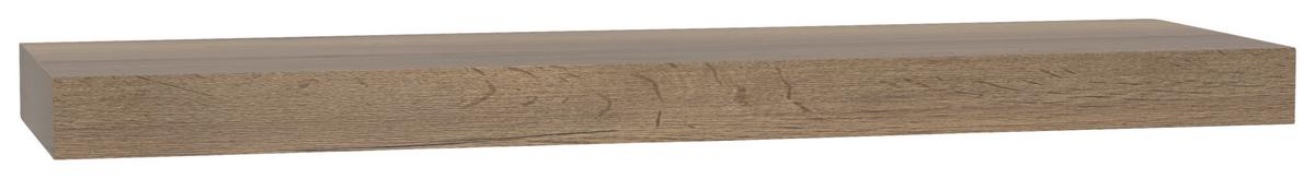 Wandkonsole Las Vegas Eiche Dunkel Dekor B: 160 cm - Eiche dunkel, MODERN, Holzwerkstoff (160/10/48cm) - Vertico