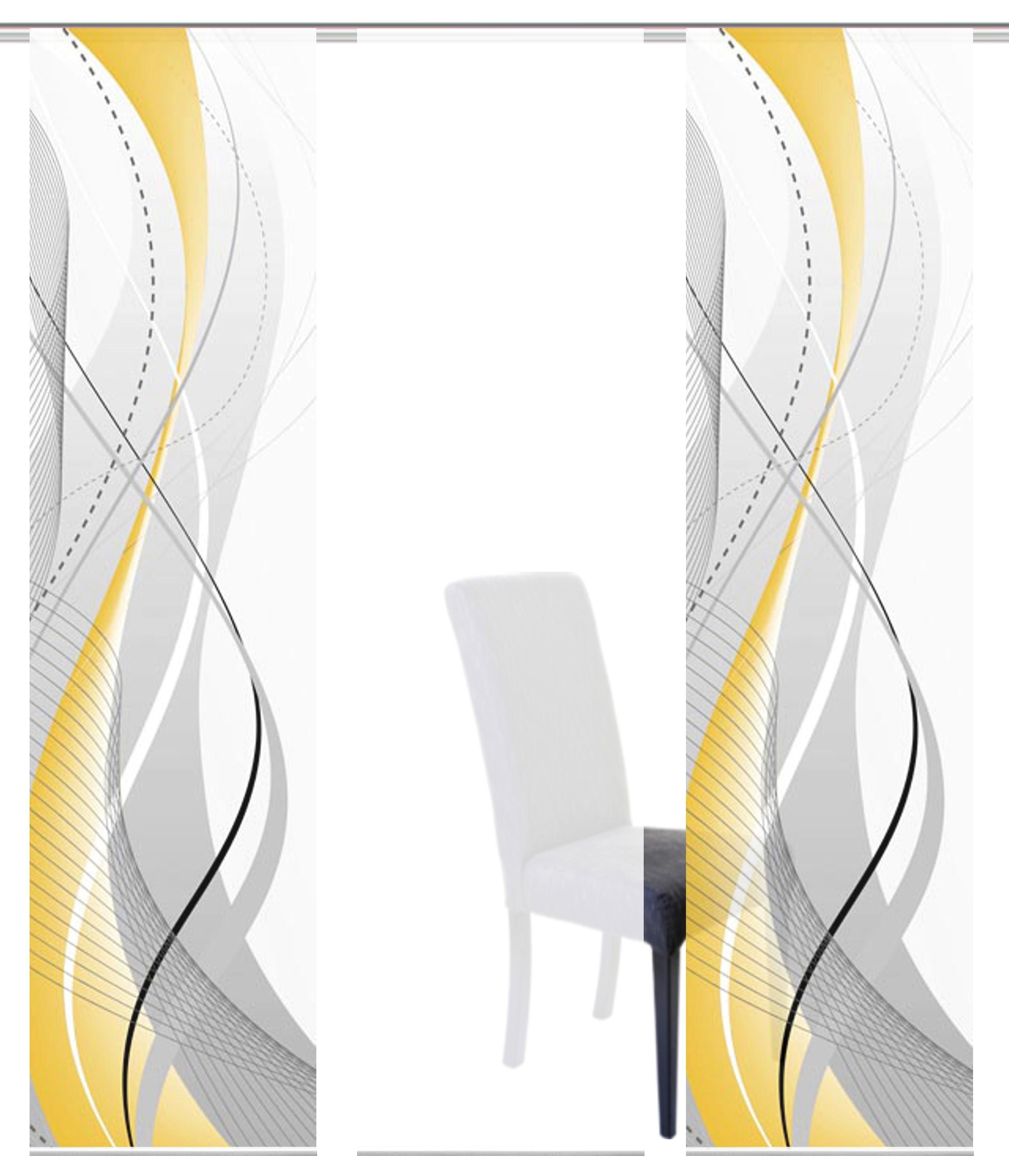 Flächenvorhang Gelb Hellgelb B: 60 cm - Gelb/Hellgelb, Design, Textil (60/245cm) - Schmidt W. Gmbh