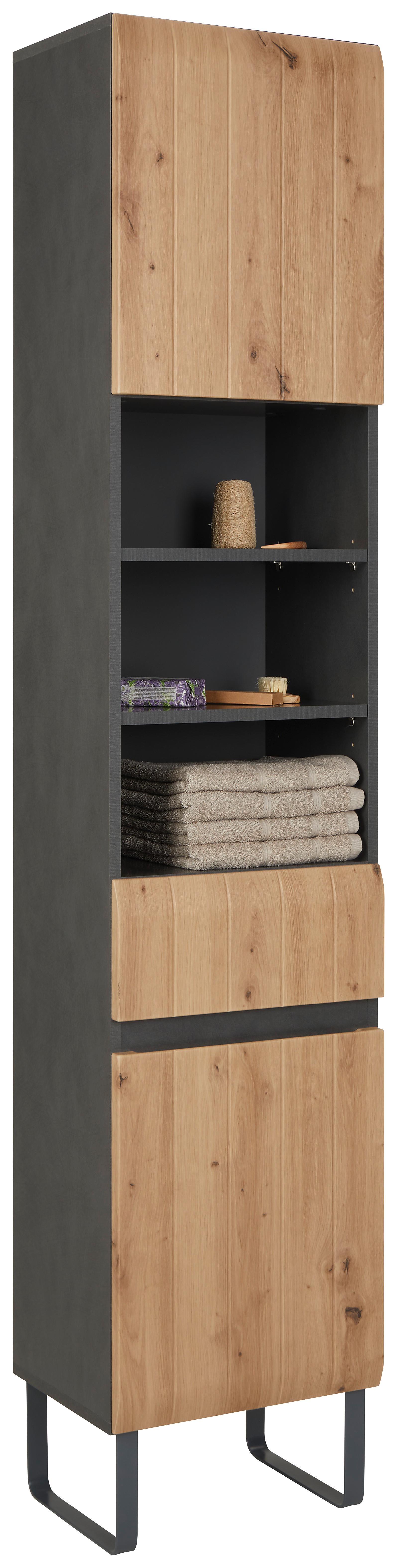 VYSOKÁ SKŘÍŇ LYNN -EXKLUSIV- - Moderní, kompozitní dřevo (40/176/31cm) - Premium Living