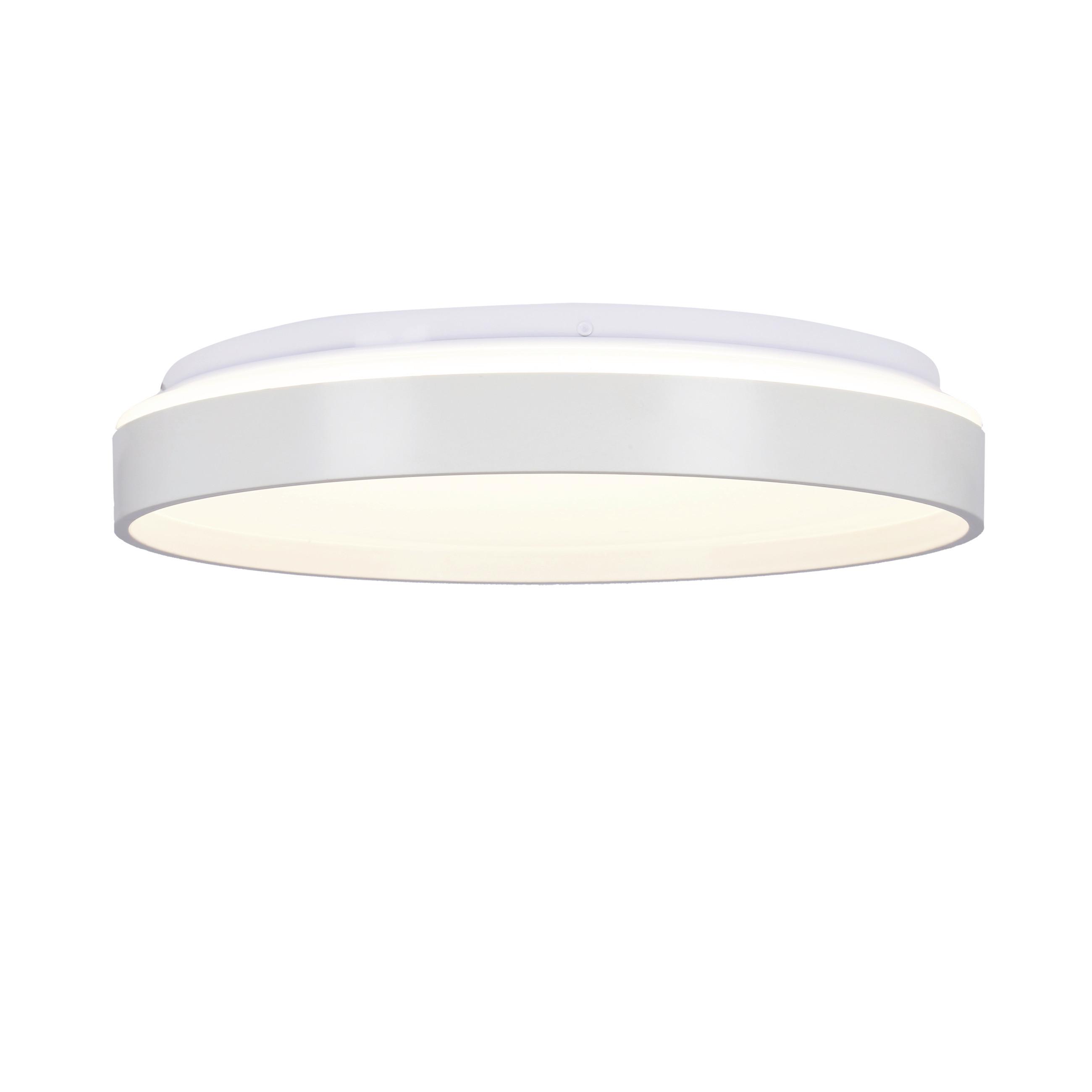 LED-DECKENLEUCHTE 13-11282 TEXAS - Weiß, KONVENTIONELL, Kunststoff/Metall (34/34/6cm)