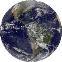 Fototapete Earth - Blau/Weiß, Trend, Papier (125cm) - Komar