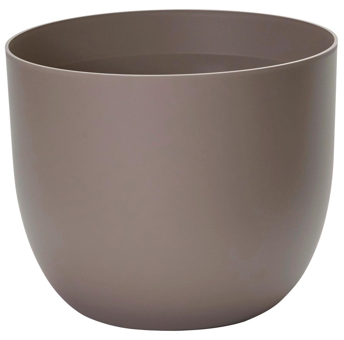 Übertopf Taupe D: 40 Cm Rund - Taupe, Basics, Kunststoff (40/32,5cm)