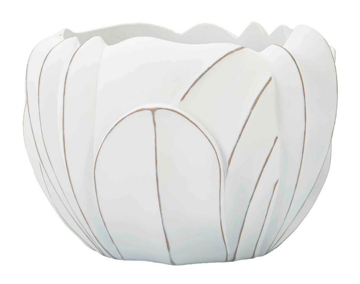 Vase Gardy Weiß B: 34,5 Cm - Weiß, Basics, Kunststoff (34,5/23,5/34,5cm)