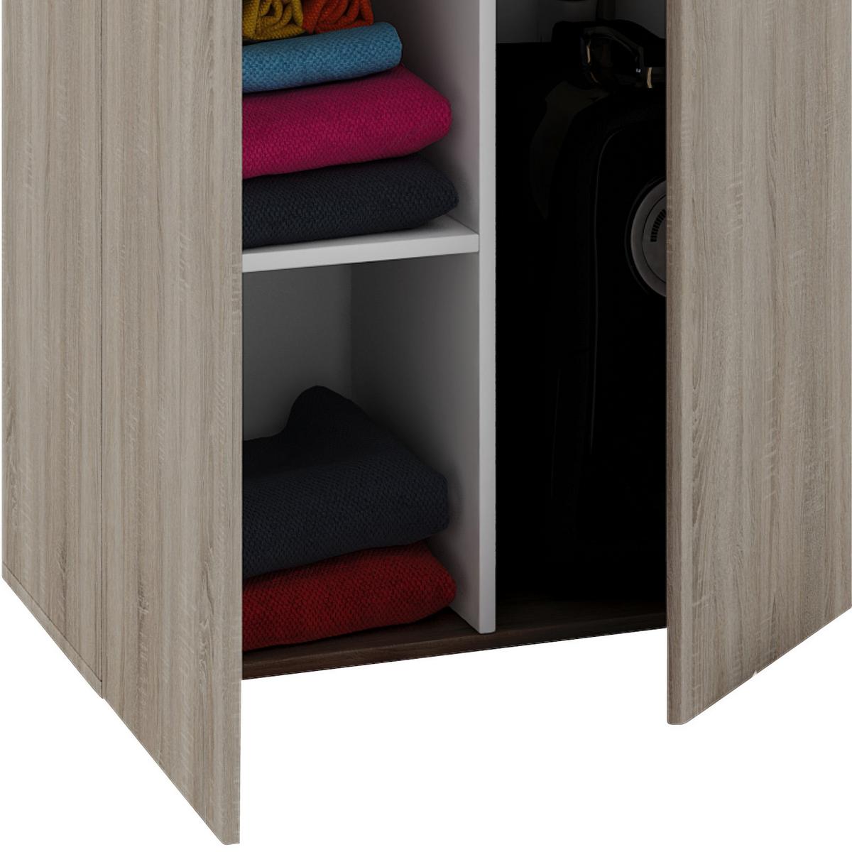 Mehrzweckschrank Vandoll Ll Eiche Dekor 70x178 cm 2-Türig - Eichefarben, Basics, Holzwerkstoff (70/178/40cm) - MID.YOU