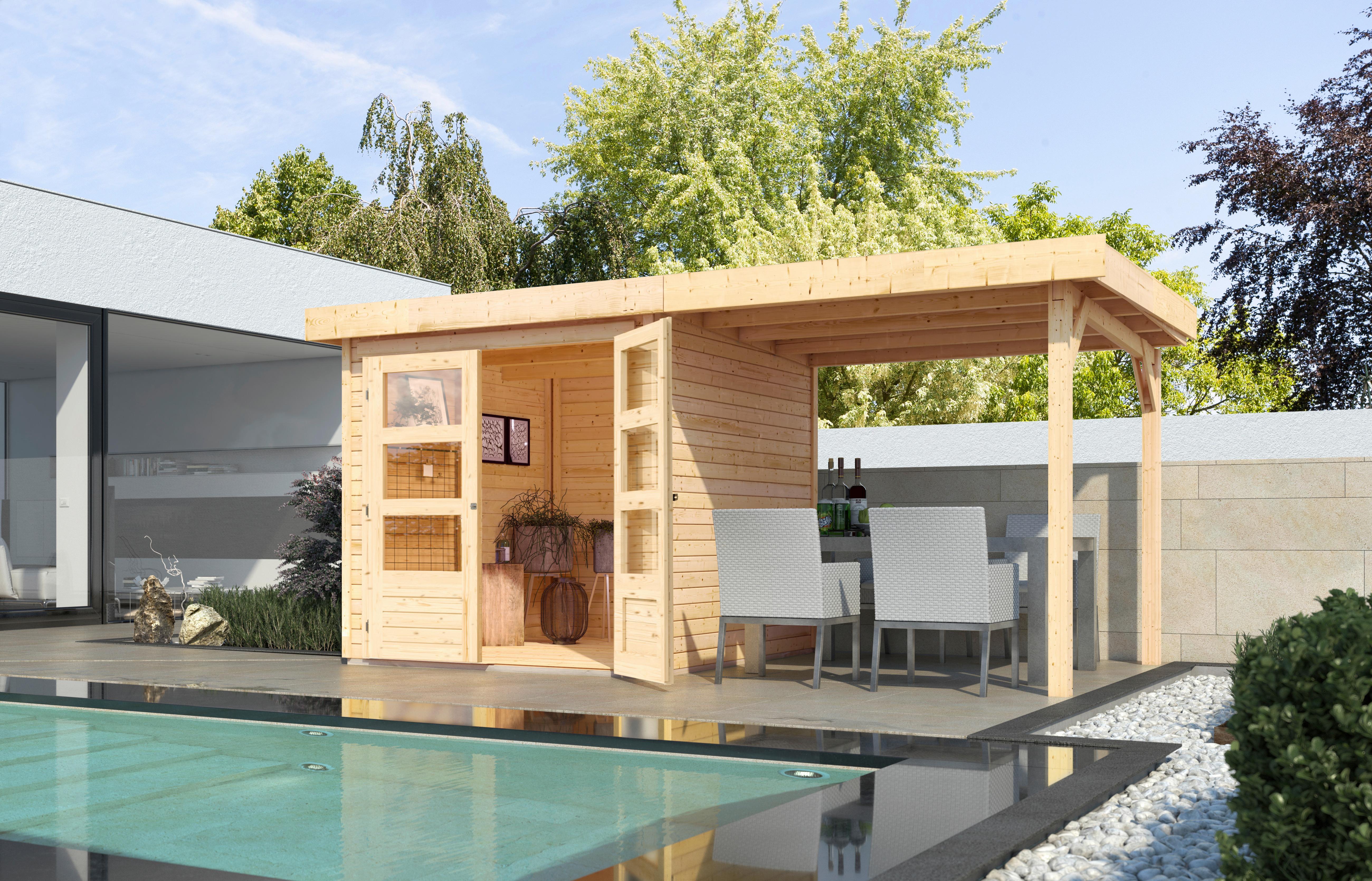 Gartenhaus Kappeln 4 39573 Kappeln 4 - Fichtefarben, Basics, Holz (212/214/220cm)