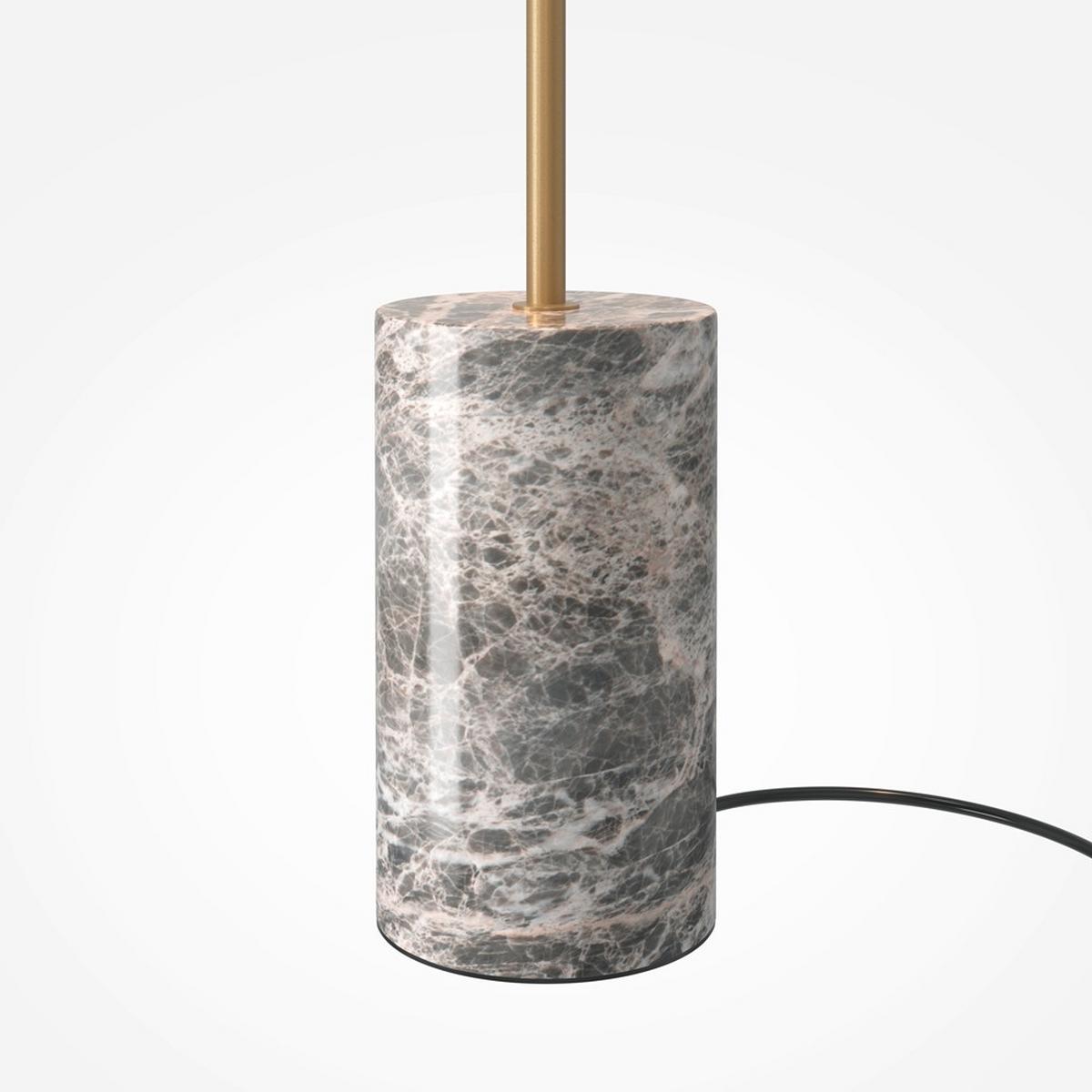 Stehleuchte Kyoto - Goldfarben/Grau, MODERN, Stein/Metall (22/145cm) - MAYTONI