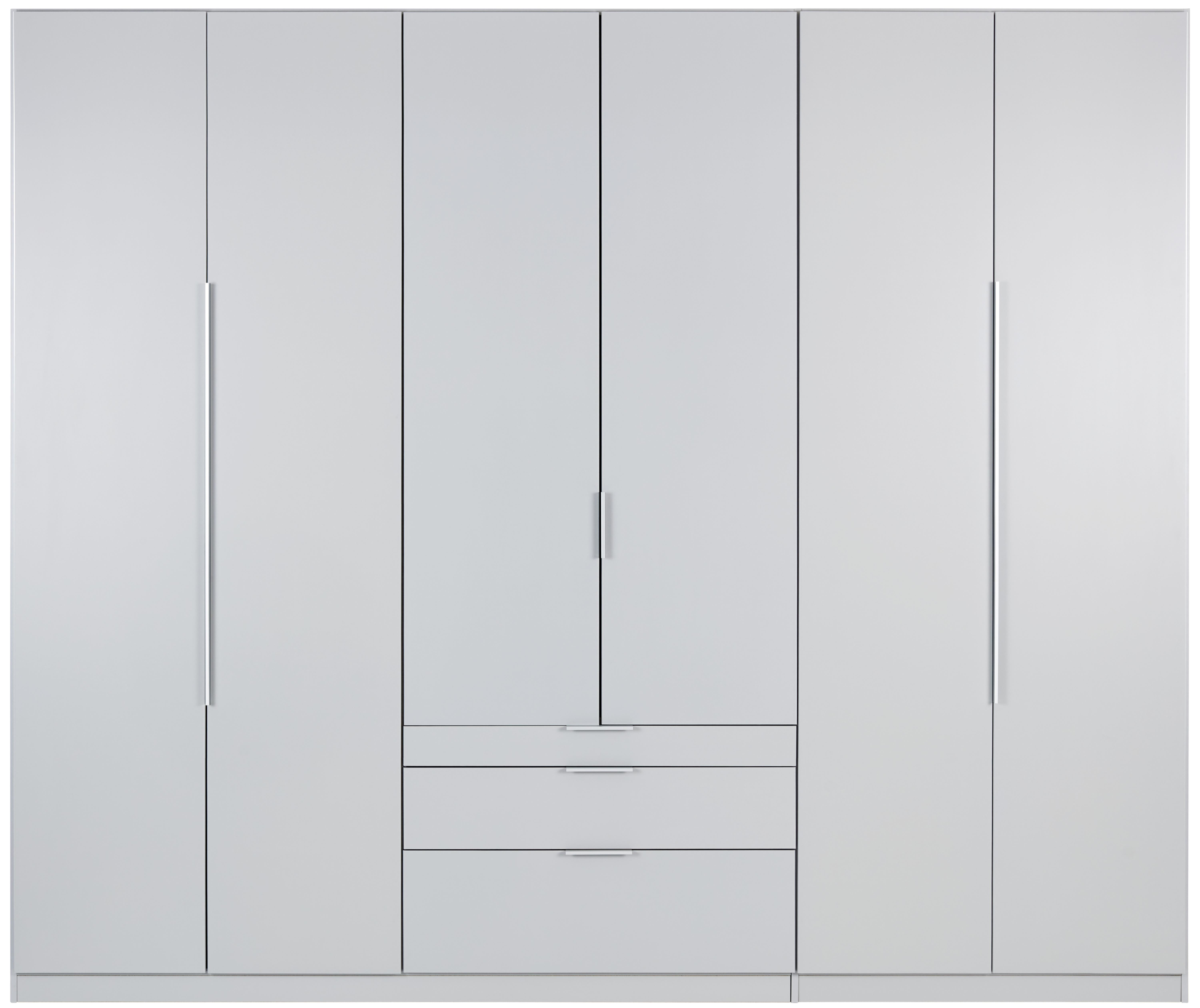 Drehtürenschrank in Seidengrau